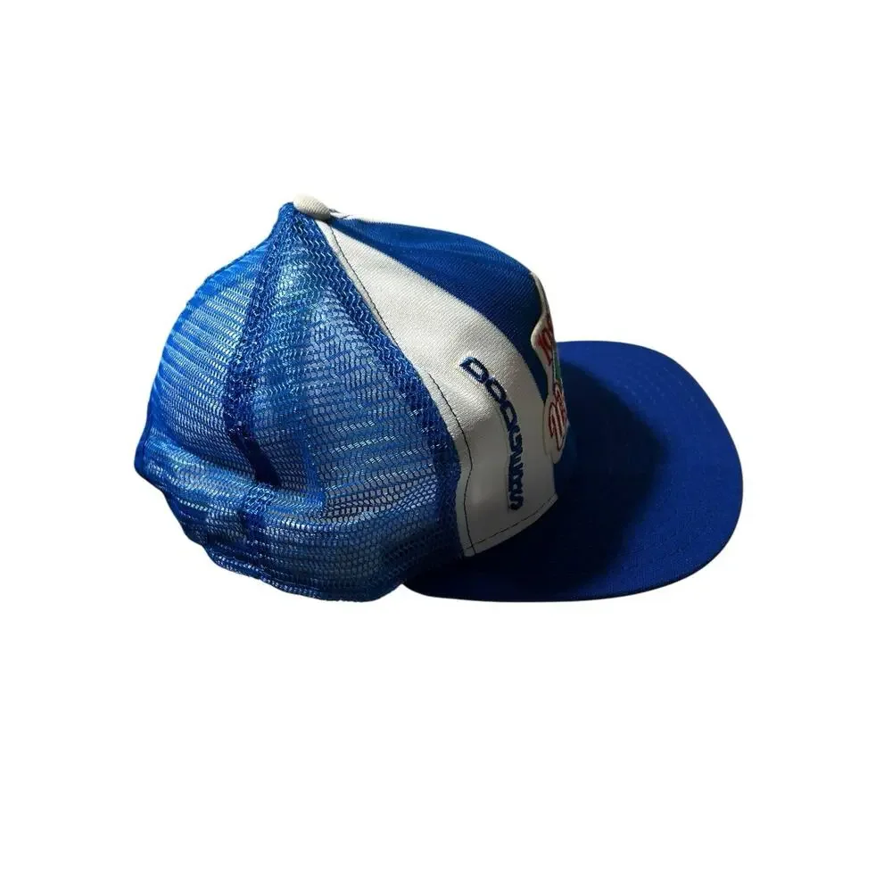 Vintage 1988 World Series LA Dodgers Hat Snapback Blue Mesh Champions READ FLAW